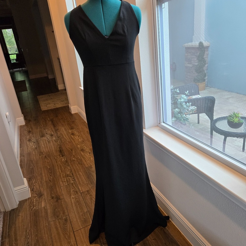 Lulus Womens Black Maxi Mermaid Dress Sleeveless High-waisted Size Large Stretch